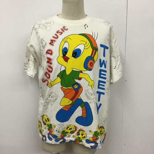 プラスワン PLUS ONE Tシャツ 半袖 TWEETY トゥイーティー キャラクター 白 / ホワイト /  メンズ USED 古着 中古 10092252