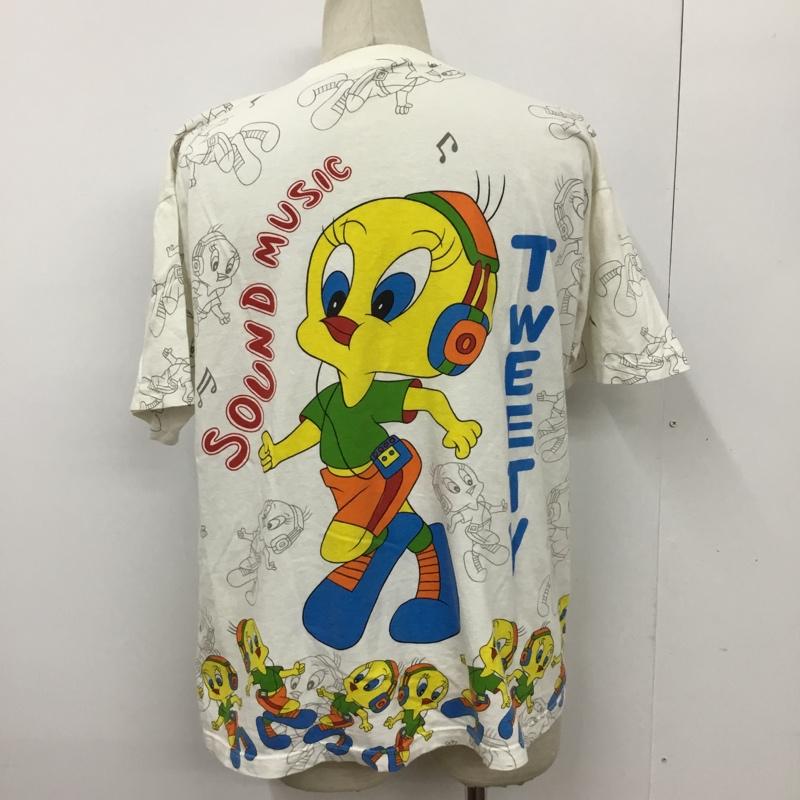 プラスワン PLUS ONE Tシャツ 半袖 TWEETY トゥイーティー キャラクター 白 / ホワイト /  メンズ USED 古着 中古 10092252