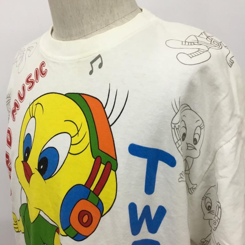 プラスワン PLUS ONE Tシャツ 半袖 TWEETY トゥイーティー キャラクター 白 / ホワイト /  メンズ USED 古着 中古 10092252
