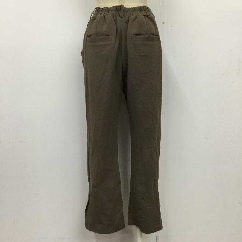 ローリーズファーム LOWRYS FARM パンツ スラックス フレアパンツ L 無地 茶 / ブラウン /  レディース USED 古着 中古 10092269