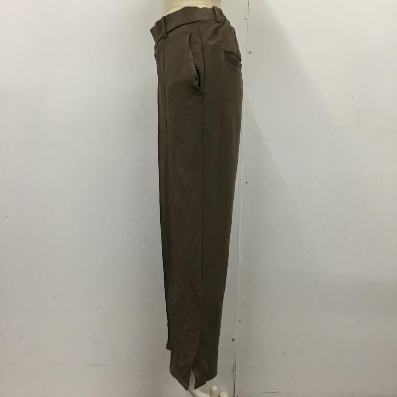 ローリーズファーム LOWRYS FARM パンツ スラックス フレアパンツ L 無地 茶 / ブラウン /  レディース USED 古着 中古 10092269