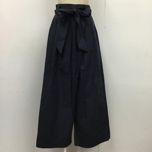 フリークスストア FREAK'S STORE ボトムス ボトムス ワイドパンツ カジュアルパンツ ウエストリボンパンツ フレアパンツ S 無地 紺 / ネイビー /  レディース USED 古着 中古 10092303