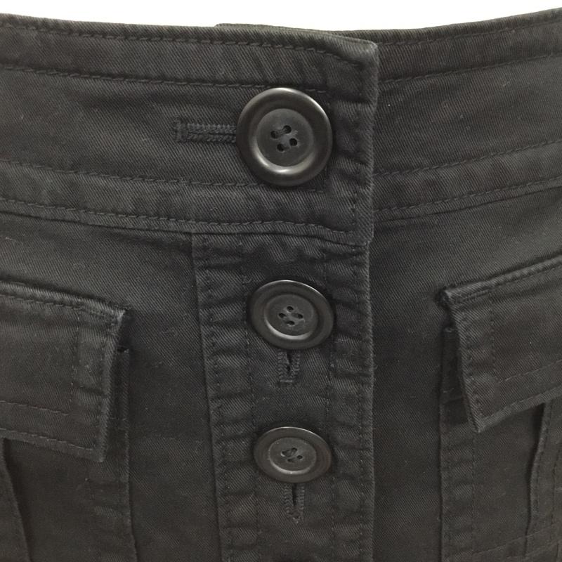 マークバイマークジェイコブス MARC by MARC JACOBS スカート ひざ丈スカート センタータックスカート ストレッチ 4 無地 黒 / ブラック /  レディース USED 古着 中古 10092307