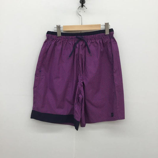 アンディフィーテッド UNDEFEATED パンツ ショートパンツ PANELED SHORT L チェック X 総柄 青 / ブルー / X 紫 / パープル /  メンズ USED 古着 中古 10092328