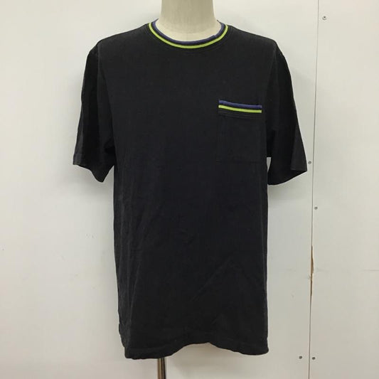 ステューシー STUSSY Tシャツ 半袖 ラインリブ 胸ポケット M 無地 黒 / ブラック / X 青 / ブルー / X 黄 / イエロー /  メンズ USED 古着 中古 10092357