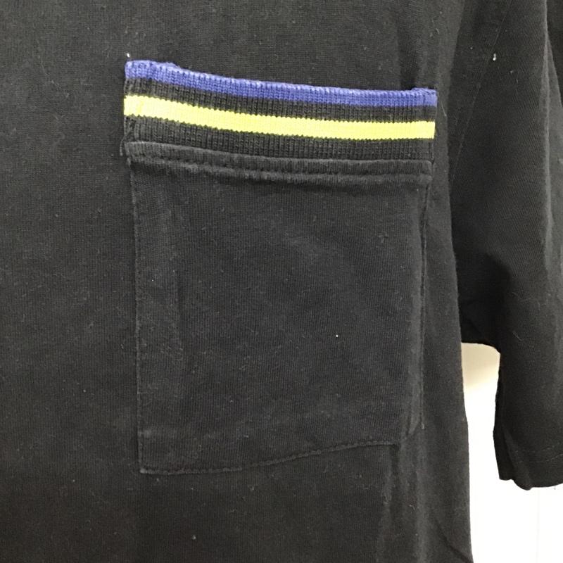 ステューシー STUSSY Tシャツ 半袖 ラインリブ 胸ポケット M 無地 黒 / ブラック / X 青 / ブルー / X 黄 / イエロー /  メンズ USED 古着 中古 10092357