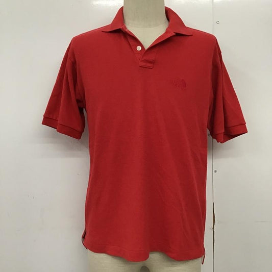 ザノースフェイス THE NORTH FACE ポロシャツ 半袖 NT-5281 M ロゴ、文字 赤 / レッド /  メンズ USED 古着 中古 10092362