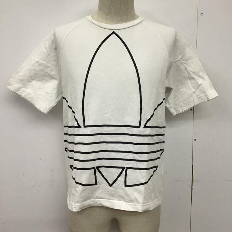 アディダス adidas Tシャツ 半袖 Originals GE6230 BIG TREFOIL OUTLINE TEE S  白 / ホワイト / X 黒 / ブラック /  メンズ USED 古着 中古 10092363