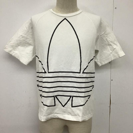 アディダス adidas Tシャツ 半袖 Originals GE6230 BIG TREFOIL OUTLINE TEE S  白 / ホワイト / X 黒 / ブラック /  メンズ USED 古着 中古 10092363