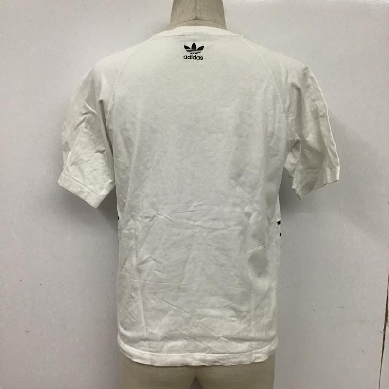 アディダス adidas Tシャツ 半袖 Originals GE6230 BIG TREFOIL OUTLINE TEE S  白 / ホワイト / X 黒 / ブラック /  メンズ USED 古着 中古 10092363