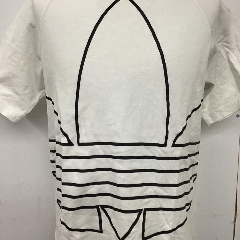 アディダス adidas Tシャツ 半袖 Originals GE6230 BIG TREFOIL OUTLINE TEE S  白 / ホワイト / X 黒 / ブラック /  メンズ USED 古着 中古 10092363