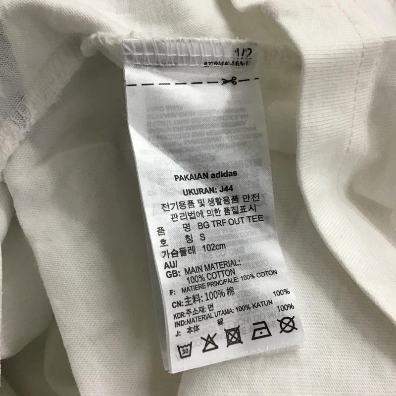アディダス adidas Tシャツ 半袖 Originals GE6230 BIG TREFOIL OUTLINE TEE S  白 / ホワイト / X 黒 / ブラック /  メンズ USED 古着 中古 10092363