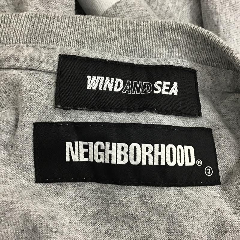 ウィンダンシー WIND AND SEA Tシャツ 半袖 211ELWSN-STM02S NEIGHBORHOOD x WIND AND SEA M ロゴ、文字 灰 / グレー /  メンズ USED 古着 中古 10092378