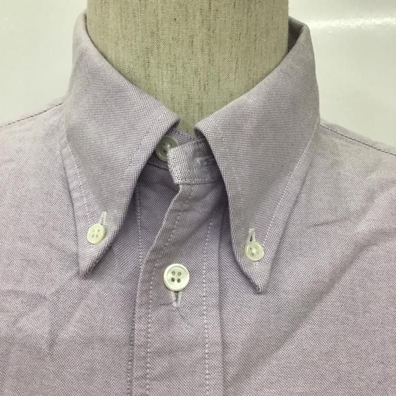 アタックザマインドセブン attack the mind 7 シャツ、ブラウス 長袖 BD-002 ボタンダウン 2 無地 紫 / パープル /  メンズ USED 古着 中古 10092382