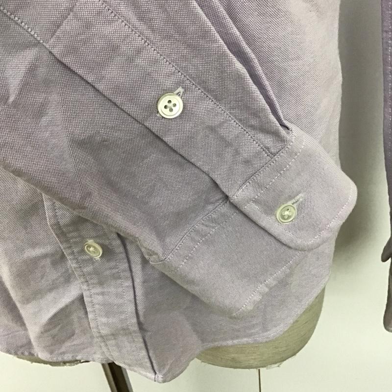 アタックザマインドセブン attack the mind 7 シャツ、ブラウス 長袖 BD-002 ボタンダウン 2 無地 紫 / パープル /  メンズ USED 古着 中古 10092382