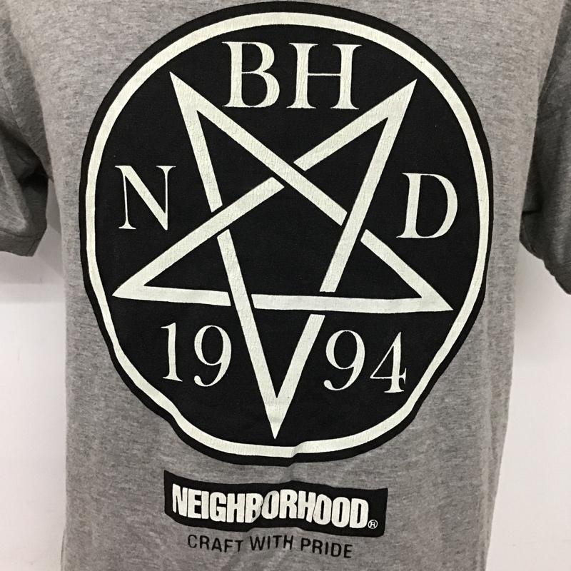 ネイバーフッド NEIGHBORHOOD Tシャツ 半袖 クルーネック プリント S ロゴ、文字 灰 / グレー /  メンズ USED 古着 中古 10092427