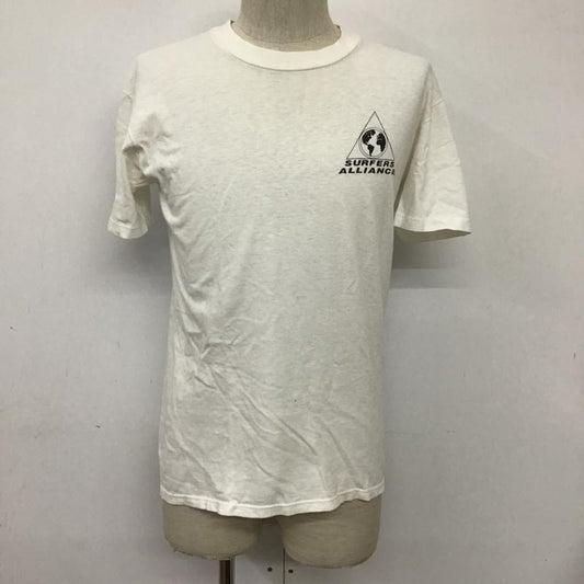 古着 USED Tシャツ 半袖 バックプリント サーフィン stedman M ロゴ、文字 白 / ホワイト /  メンズ USED 古着 中古 10092431