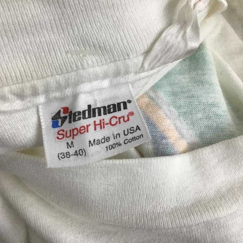 古着 USED Tシャツ 半袖 バックプリント サーフィン stedman M ロゴ、文字 白 / ホワイト /  メンズ USED 古着 中古 10092431
