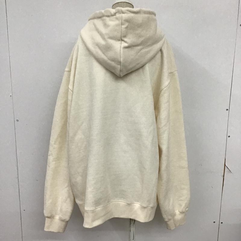 ザラ ZARA パーカー 長袖 タグ付 フーディ L 無地 X プリント オフホワイト / オフホワイト /  レディース USED 古着 中古 10092476