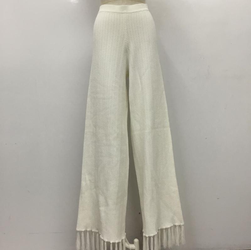 ザラ ZARA ボトムス ボトムス タグ付 L 無地 白 / ホワイト /  レディース USED 古着 中古 10092501