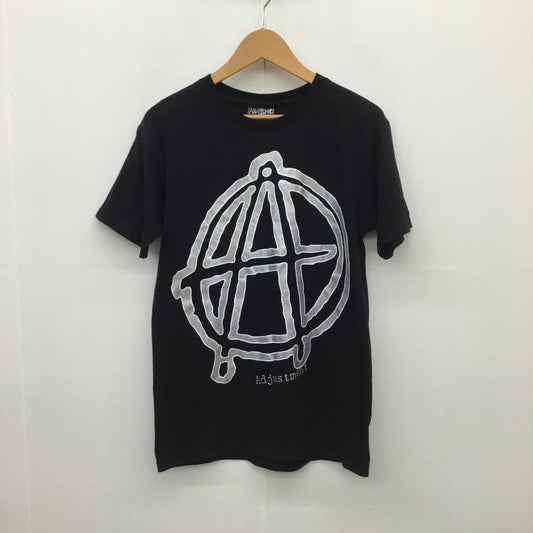 ユーズドクロージング used clothes Tシャツ 半袖 Anarchic Adjustment アナ―キックアジャストメント 2007年 復刻 S プリント 黒 / ブラック / X 銀 / シルバー /  メンズ USED 古着 中古 10092537