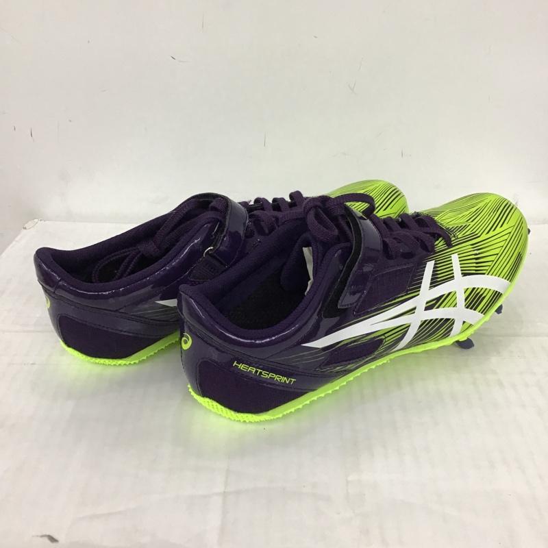 アシックス ASICS シューズ シューズ TTTP528-500 HEATSPRINT FR 8 陸上スパイク 28.5cm 箱有 28.5cm ロゴ、文字 紫 / パープル / X 黄 / イエロー /  メンズ USED 古着 中古 10092634