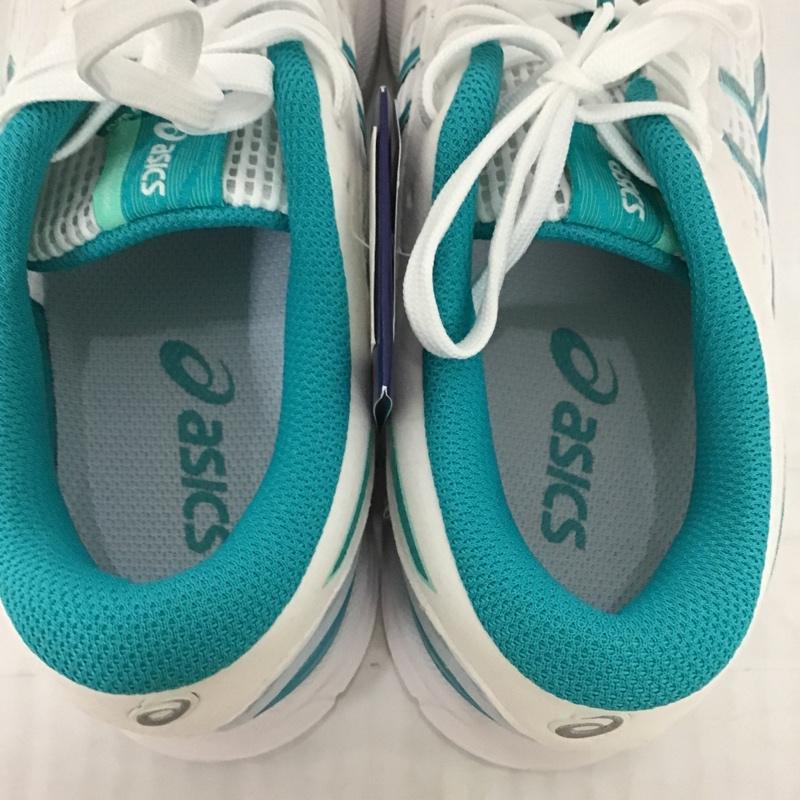 アシックス ASICS スニーカー スニーカー 1012A693 GEL-FEATHER GLIDE5 ランニングシューズ 23cm 箱有 23.0cm ロゴ、文字 白 / ホワイト / X 水色 / ライトブルー /  レディース USED 古着 中古 10092641