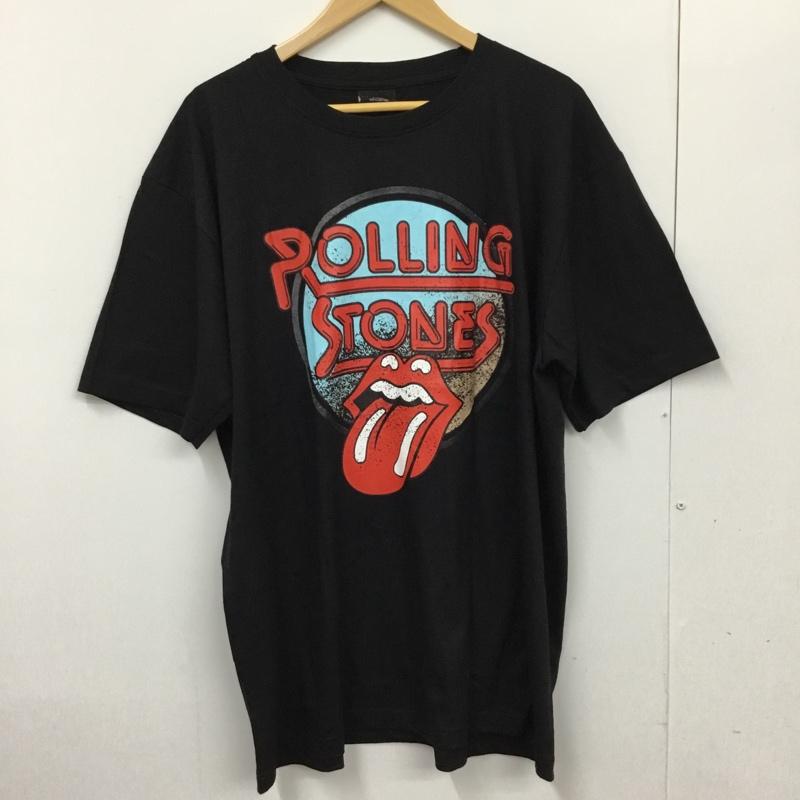 古着 USED Tシャツ 半袖 movie music バンドTシャツ プリントT Rolling Stones ローリング・ストーンズ XL プリント X ロゴ、文字 黒 / ブラック /  メンズ USED 古着 中古 10092680