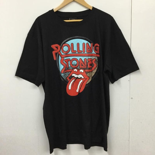 古着 USED Tシャツ 半袖 movie music バンドTシャツ プリントT Rolling Stones ローリング・ストーンズ XL プリント X ロゴ、文字 黒 / ブラック /  メンズ USED 古着 中古 10092681