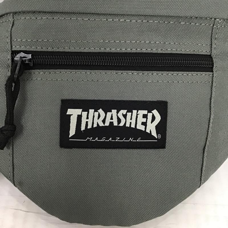 スラッシャー THRASHER ウエストバッグ ウエストバッグ ボディバッグ ウエストポーチ ロゴ、文字 ダークグレー / ダークグレー / X 黒 / ブラック /  メンズ USED 古着 中古 10092708