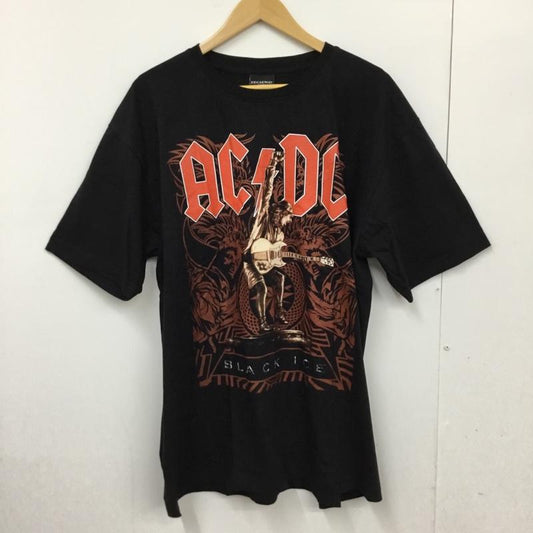 古着 USED Tシャツ 半袖 movie music バンドTシャツ プリントT AC/DC エーシー・ディーシー XL ロゴ、文字 X プリント 黒 / ブラック /  メンズ USED 古着 中古 10092726
