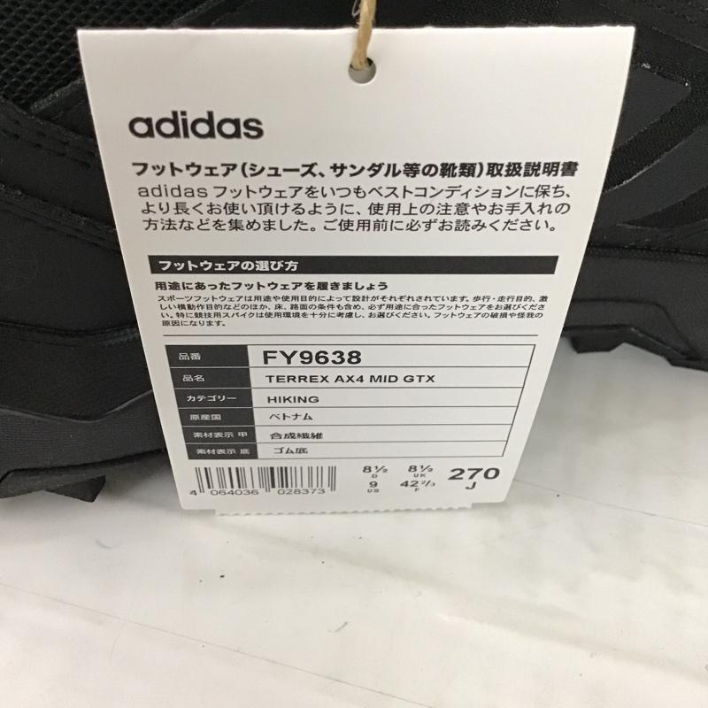 アディダス adidas スニーカー スニーカー FY9638 TERREX AX4 MID GTX 27cm 箱有 27.0cm ロゴ、文字 黒 / ブラック /  メンズ USED 古着 中古 10092733