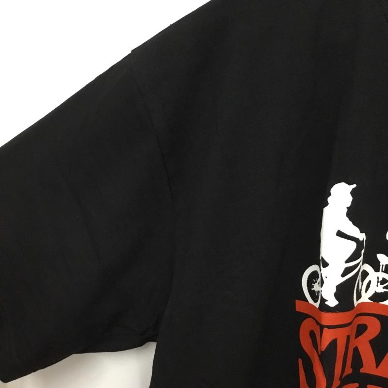 古着 USED Tシャツ 半袖 movie music バンドTシャツ プリントT ストレンジャー・シングス Stranger Things XL ロゴ、文字 X プリント 黒 / ブラック /  メンズ USED 古着 中古 10092777