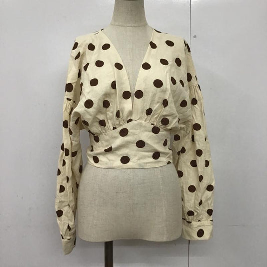 ザラ ZARA カットソー 長袖 XS ドット ベージュ / ベージュ /  レディース USED 古着 中古 10092842