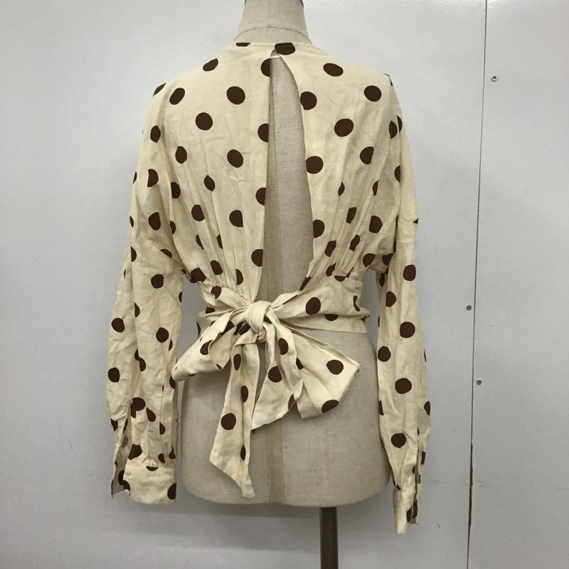 ザラ ZARA カットソー 長袖 XS ドット ベージュ / ベージュ /  レディース USED 古着 中古 10092842