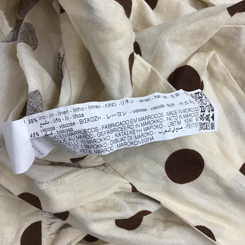 ザラ ZARA カットソー 長袖 XS ドット ベージュ / ベージュ /  レディース USED 古着 中古 10092842