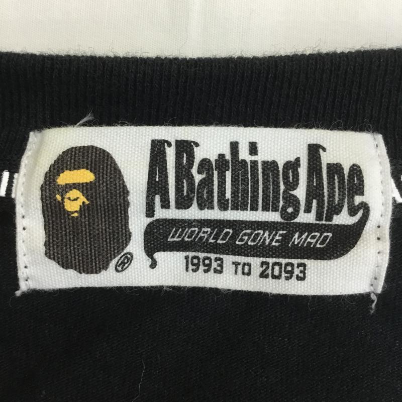 アベイシングエイプ A BATHING APE Tシャツ 半袖 FREE ロゴ、文字 黒 / ブラック /  メンズ USED 古着 中古 10092844