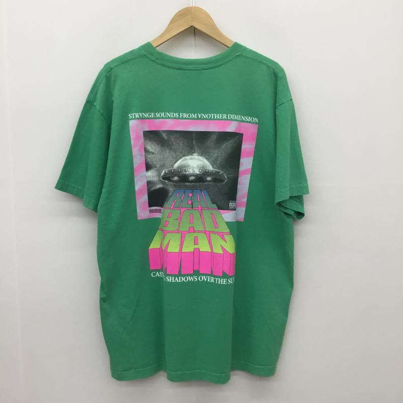 リアルバッドマン REAL BAD MAN Tシャツ 半袖 USED加工 XL プリント 緑 / グリーン /  メンズ USED 古着 中古 10092848