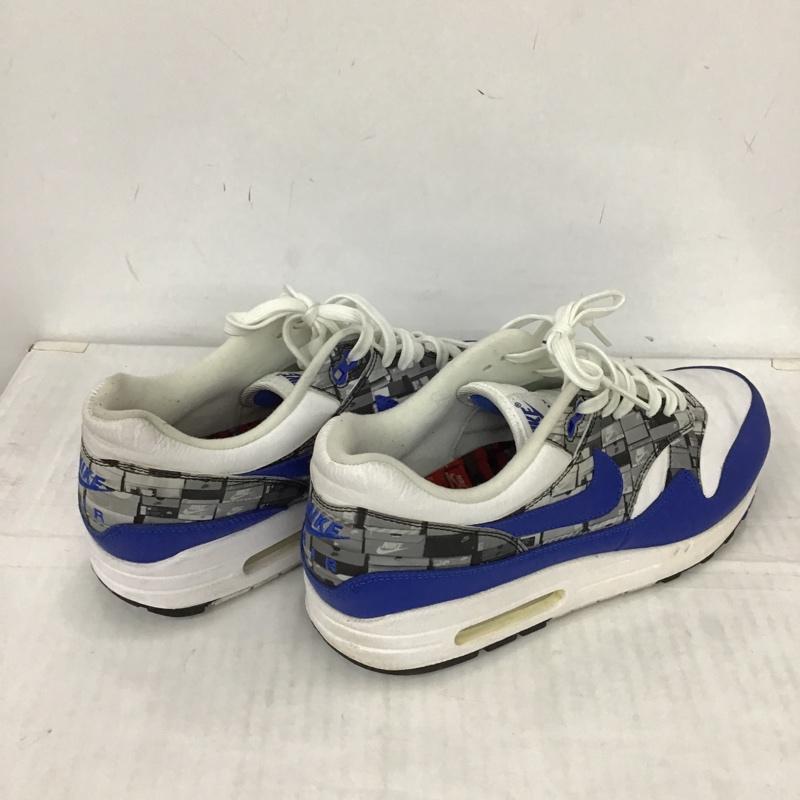 ナイキ NIKE スニーカー スニーカー AQ0927 100 AIR MAX 1 PRNT 28cm 箱有 28.0cm ロゴ、文字 白 / ホワイト / X 青 / ブルー / X 灰 / グレー /  メンズ USED 古着 中古 10092857