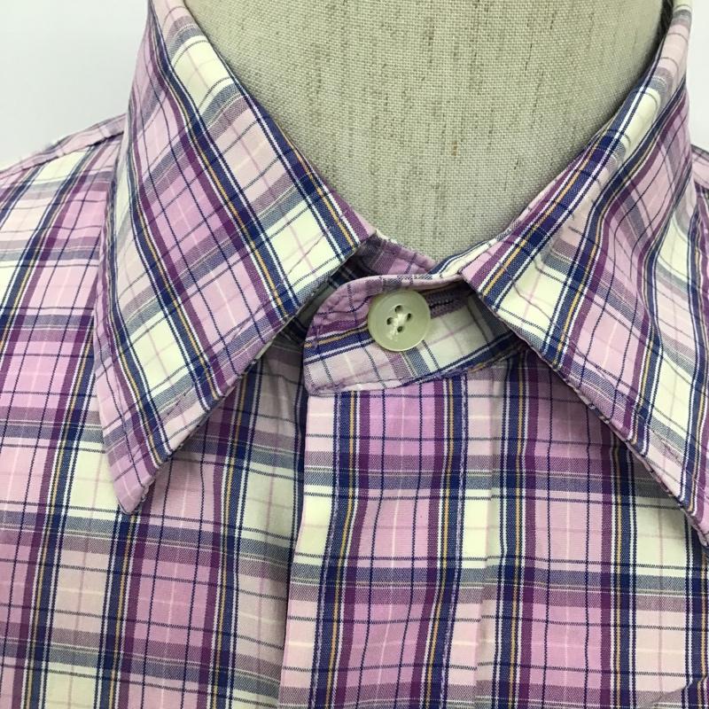 アバクロンビーアンドフィッチ ABERCROMBIE&FITCH シャツ、ブラウス 長袖 チェック S ワンポイント 紫 / パープル / X 白 / ホワイト / X 紺 / ネイビー / X 黄 / イエロー /  メンズ USED 古着 中古 10092918