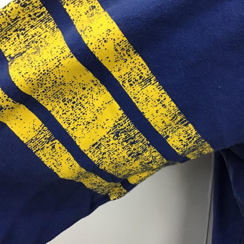 アバクロンビーアンドフィッチ ABERCROMBIE&FITCH Tシャツ 長袖 クルーネック L ロゴ、文字 青 / ブルー / X 黄 / イエロー /  メンズ USED 古着 中古 10092920