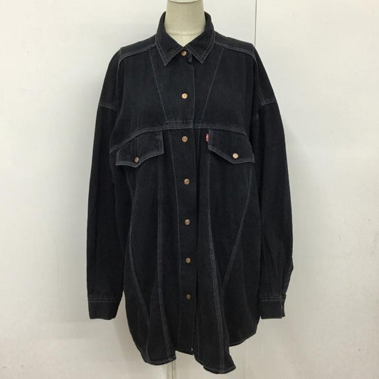 リーバイス Levi's シャツ、ブラウス 長袖 47504-8655 ジーンズジャケット 長袖シャツ M 無地 黒 / ブラック /  レディース USED 古着 中古 10092958