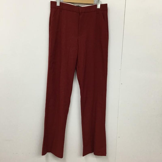 ザラ ZARA パンツ スラックス ワイドパンツ センタータックパンツ スラックス スリットパンツ S 無地 赤 / レッド /  レディース USED 古着 中古 10092962