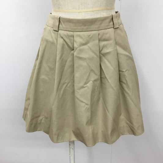 メゾンキツネ MAISON KITSUNE スカート ミニスカート ミニスカート フレアスカート 36 無地 ベージュ / ベージュ /  レディース USED 古着 中古 10092969