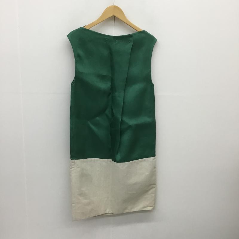 マルニ MARNI ワンピース ひざ丈スカート シルク 38 白 / ホワイト / X 緑 / グリーン /  レディース USED 古着 中古 10092983