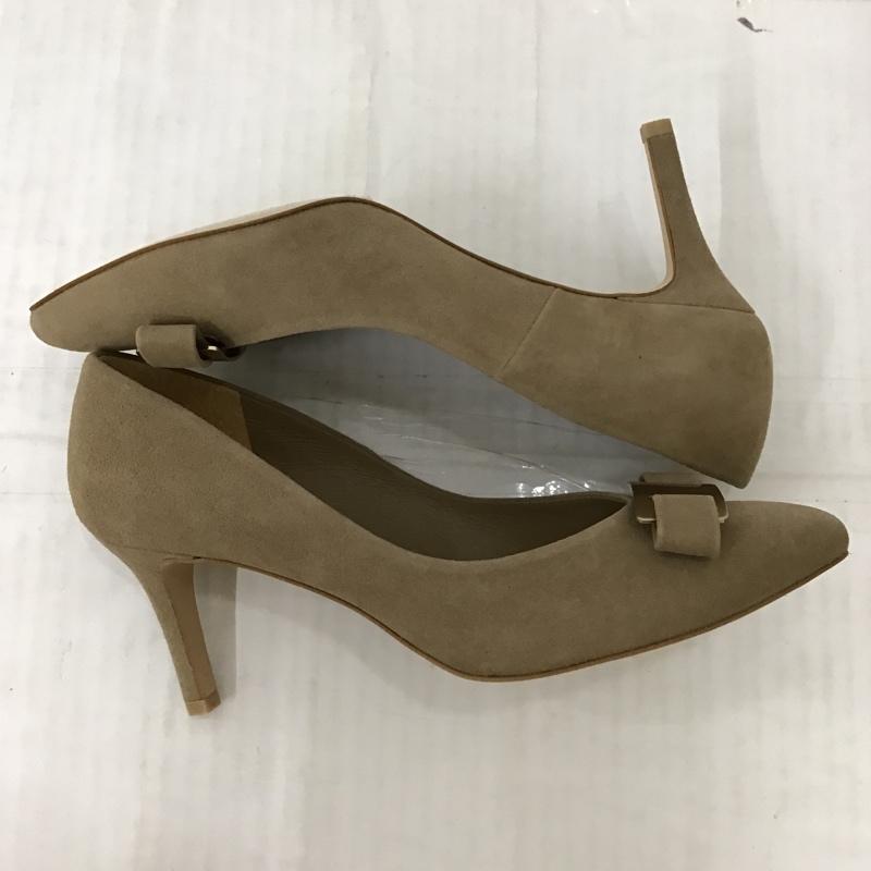 オデットエオディール Odette e Odile パンプス パンプス 4511-229-2763-2350 メタルプレートリボン 23.5cm 箱有 23.5cm 無地 ベージュ / ベージュ / X 金 / ゴールド /  レディース USED 古着 中古 10092992