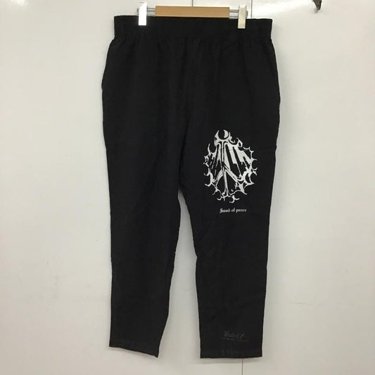 古着 USED パンツ サルエルパンツ 322704H コットンリネン L プリント 黒 / ブラック /  メンズ USED 古着 中古 10093080