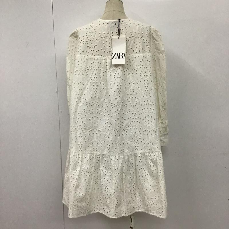ザラ ZARA ワンピース ミニスカート 4786 084 250 エンブロイダリー タグ付き 前開き XS 刺繍 オフホワイト / オフホワイト /  レディース USED 古着 中古 10093108