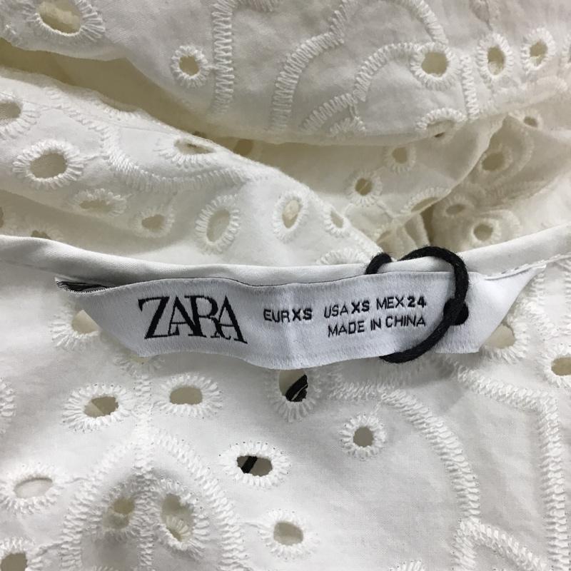 ザラ ZARA ワンピース ミニスカート 4786 084 250 エンブロイダリー タグ付き 前開き XS 刺繍 オフホワイト / オフホワイト /  レディース USED 古着 中古 10093108