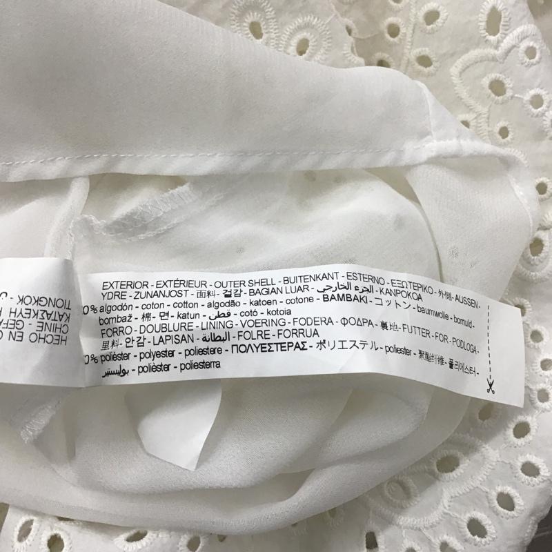 ザラ ZARA ワンピース ミニスカート 4786 084 250 エンブロイダリー タグ付き 前開き XS 刺繍 オフホワイト / オフホワイト /  レディース USED 古着 中古 10093108